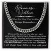 Promise Necklace For Him, Boyfriend, Husband, Crush Gift